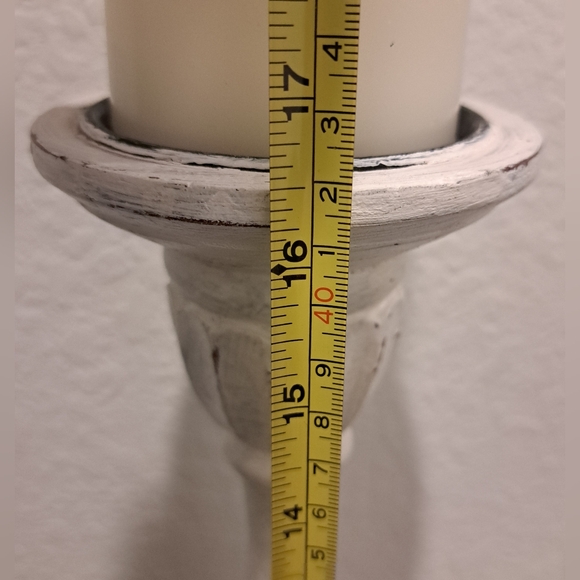 Rustic White Candle Holders - Picture 5 of 7